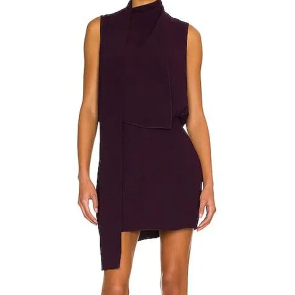 Amanda Uprichard Philippe Dress In Black Cherry/Purple Size Medium EUC - Picture 1 of 8